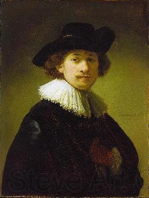 Rembrandt Peale Self-portrait with hat Norge oil painting art